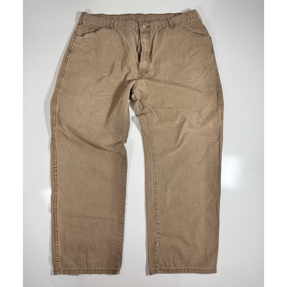 Dickies Carpenter Pants 42x30 Brown Workwear‎ Skater Wide Leg Baggy Distressed